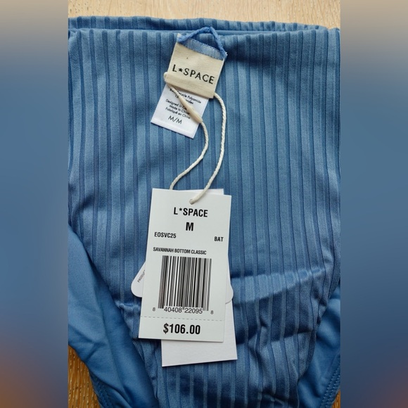 L*Space Blue Ribbed Bikini Set - Picture 5 of 7